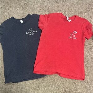 Size 7 boys Little Lamb Co. Christmas and Patriotic shirt